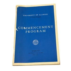 1968 University of Illinois Urbana Champaign Commencement Program June 15 VTG